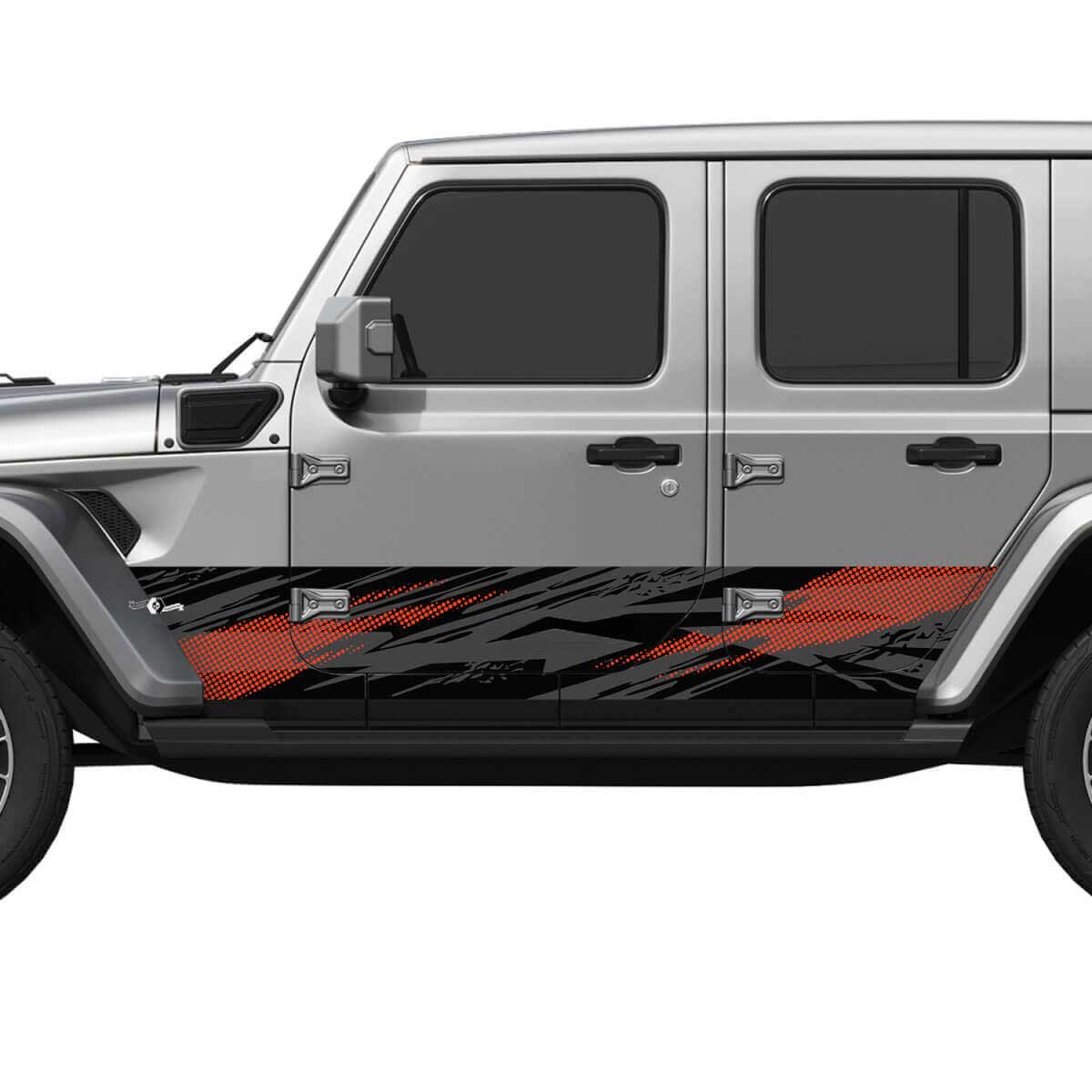 Camo Splash Seitentür Vinyl-Aufkleber 3 für Jeep Wrangler