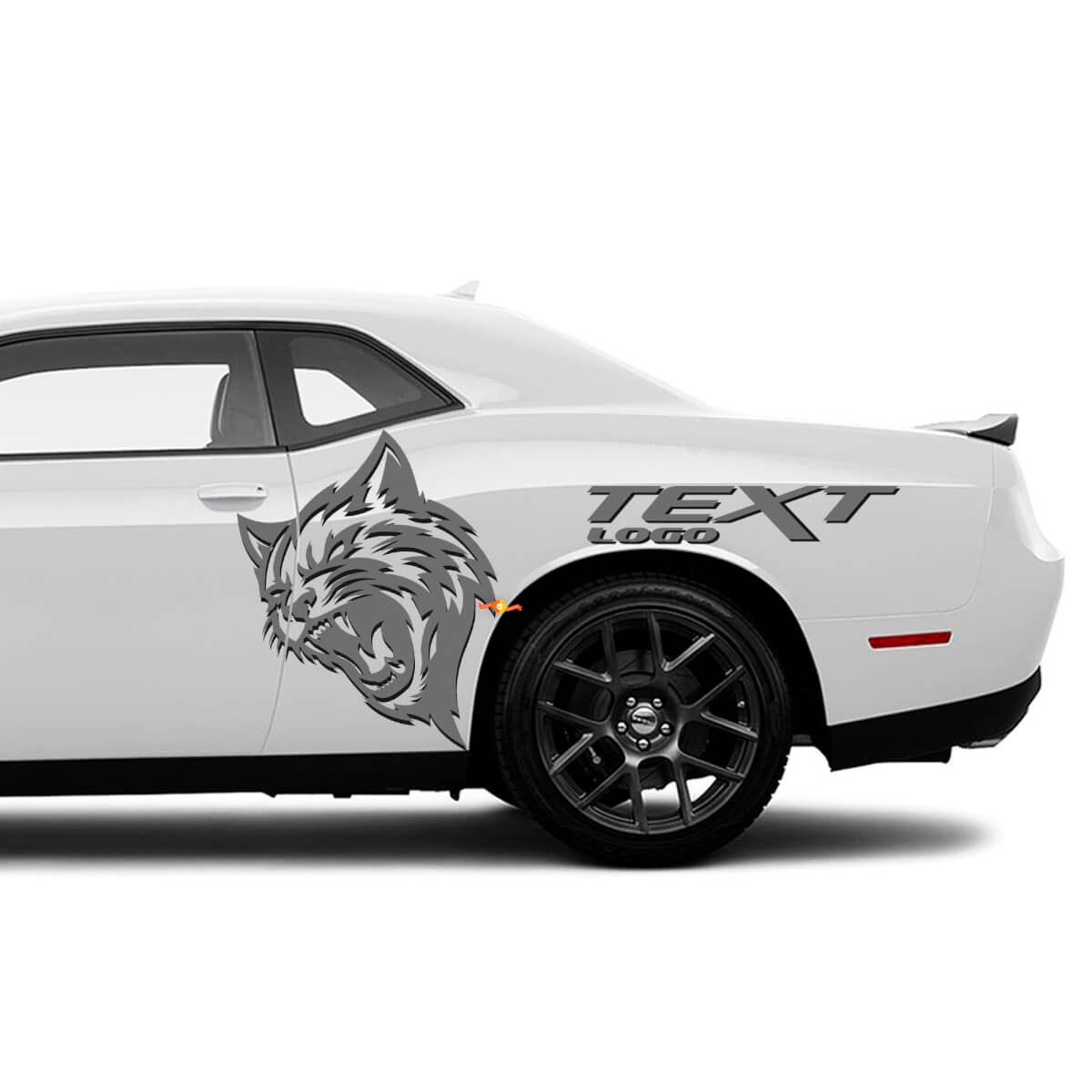 Wildcat Custom Text Seiten-Vinylaufkleber-Kit für Dodge Challenger Charger