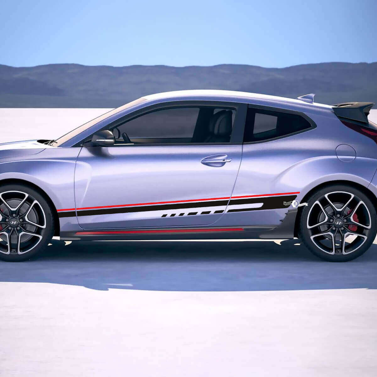 Seitliche Rennstreifen Vinylaufkleber Decal Für Hyundai Veloster 2