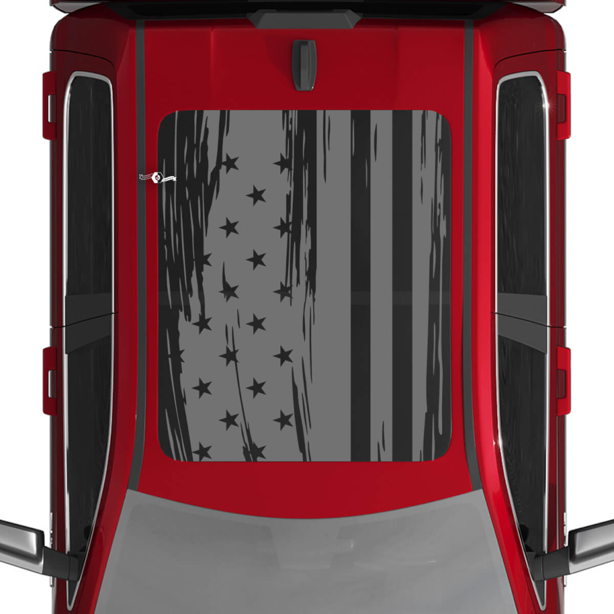 USA American Flag Distressed Vinyl Decals Aufkleber Grafik für Dodge Ram 1500 Wolframpanorama -Monddach 2
