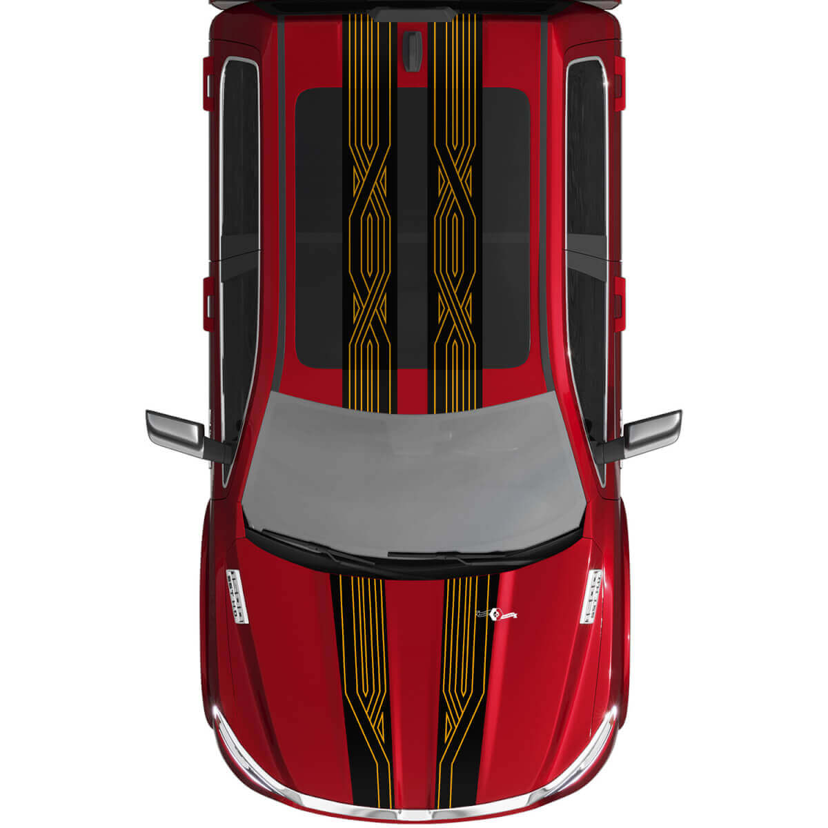 Dual Stripes Vinyl -Aufkleber Aufkleber Grafik für Dodge Ram 1500 Wolfram
