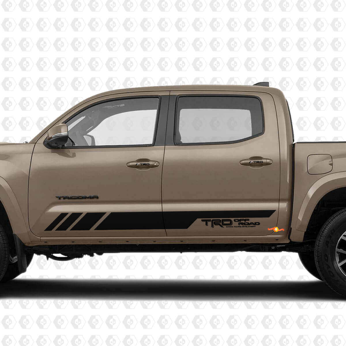 TRD Off Road Style Türstreifen und Griff Vinyl-Aufkleber-Set für Toyota Tacoma Tundra