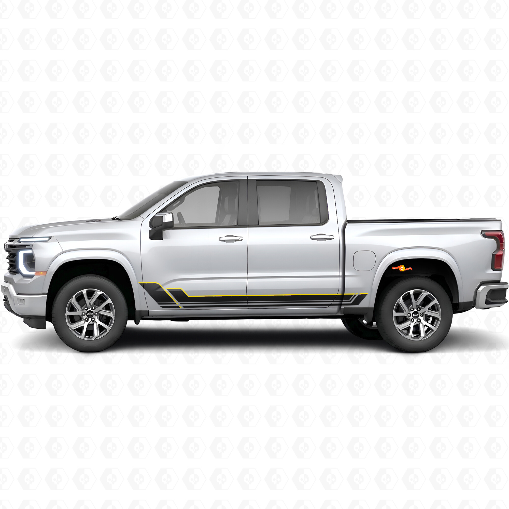 Winkelkontur Tür- & Schweller Vinylstreifen für Chevrolet Silverado 1500 Next Generation 2027
