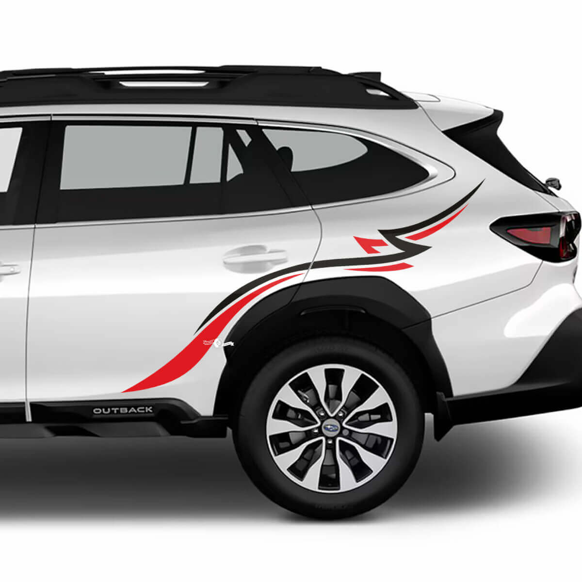 Seiten hinter Seite stammes Stammes -Vinyl -Aufkleber -Aufkleber Grafik für Suba Outback 2
