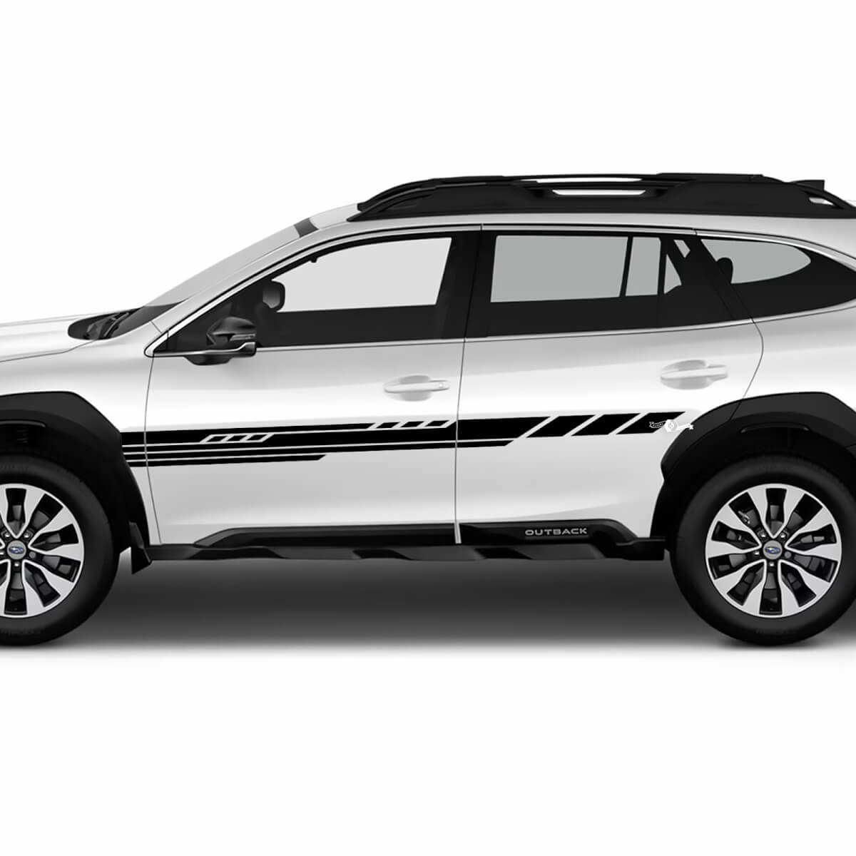 Seitentüren moderne Streifen Vinyl Aufkleber -Aufkleber -Dekalgrafik für Suba Outback
