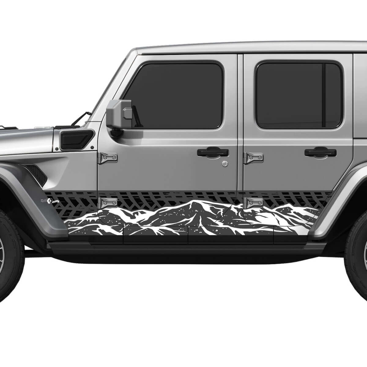 US Patriotic Distressed Flag Splash Wrap Seitentüren Vinyl Aufkleber Aufkleber Fit Jeep Wrangler
