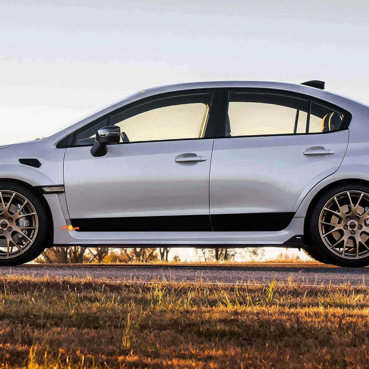 Akzent Türstreifen Vinylaufkleber-Set für Subaru WRX