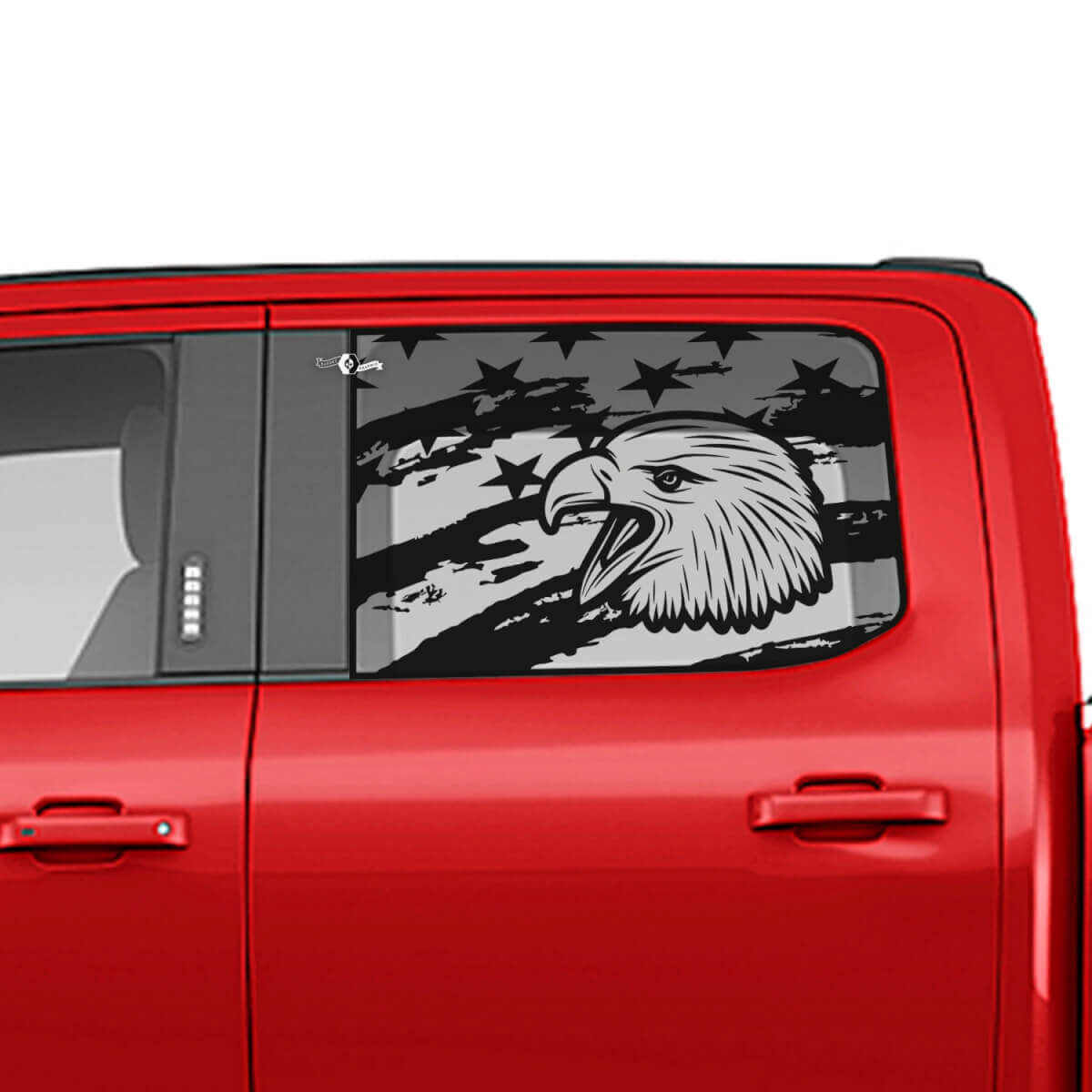Side Bald Eagle US -Flaggenfenster -Aufkleber -Vinyl -Aufkleber -Grafik für Ford Trucks
