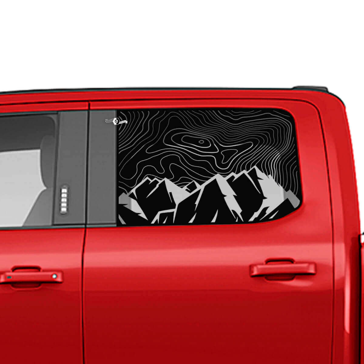 Topografische Bergkarte Seitenfenster Aufkleber Vinyl Sticker Grafik für Ford Trucks