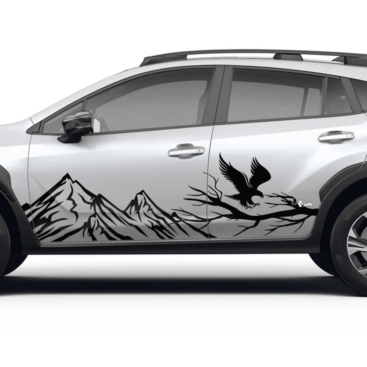 Seitentüren Landschaftsgebirge Eagle Vinyl -Aufkleber - Grafikaufkleber Universal Fit Suba

