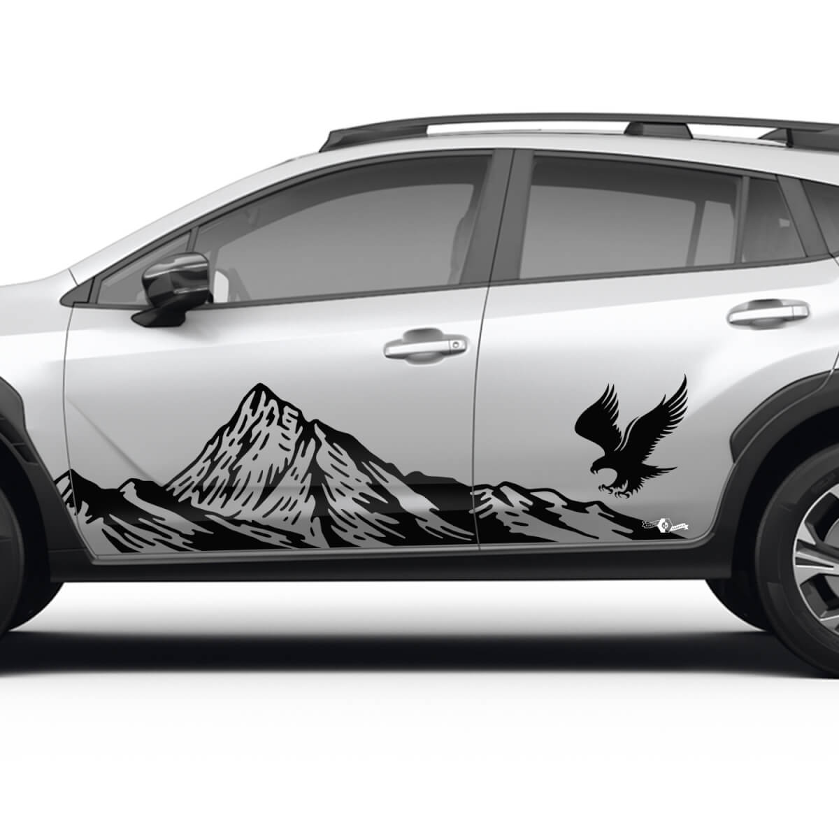 Seitentüren Landschaftsgebirge Eagle Vinyl -Aufkleber - Grafikaufkleber Universal Fit Suba
