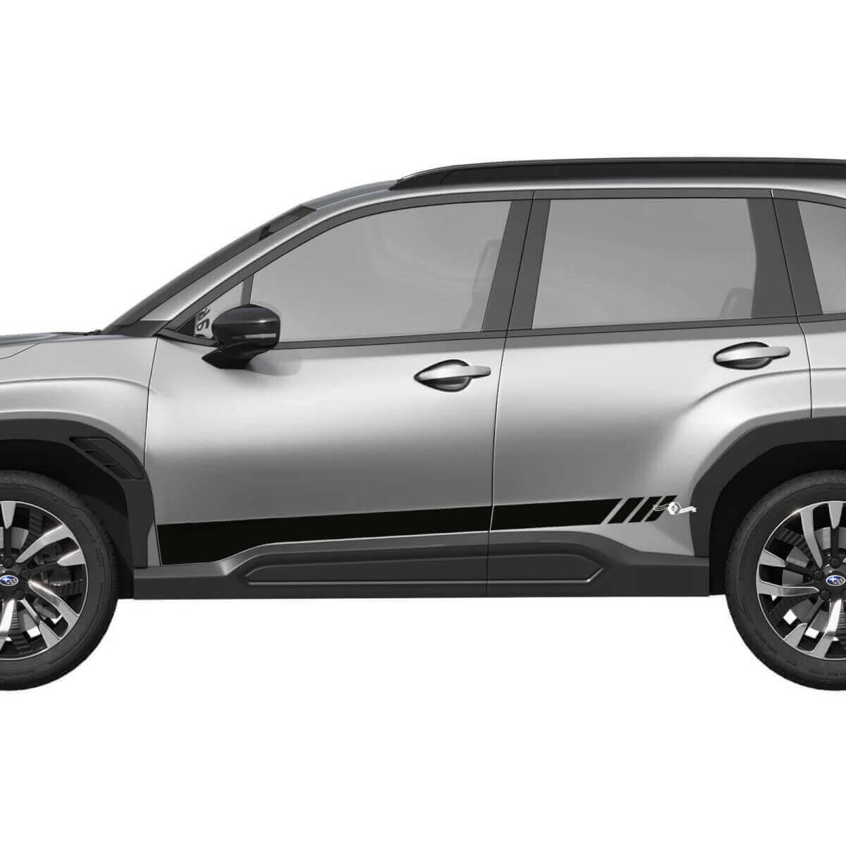 Dekoriertes Strobe-Türstreifen Vinyl-Aufkleber-Set für Subaru Forester