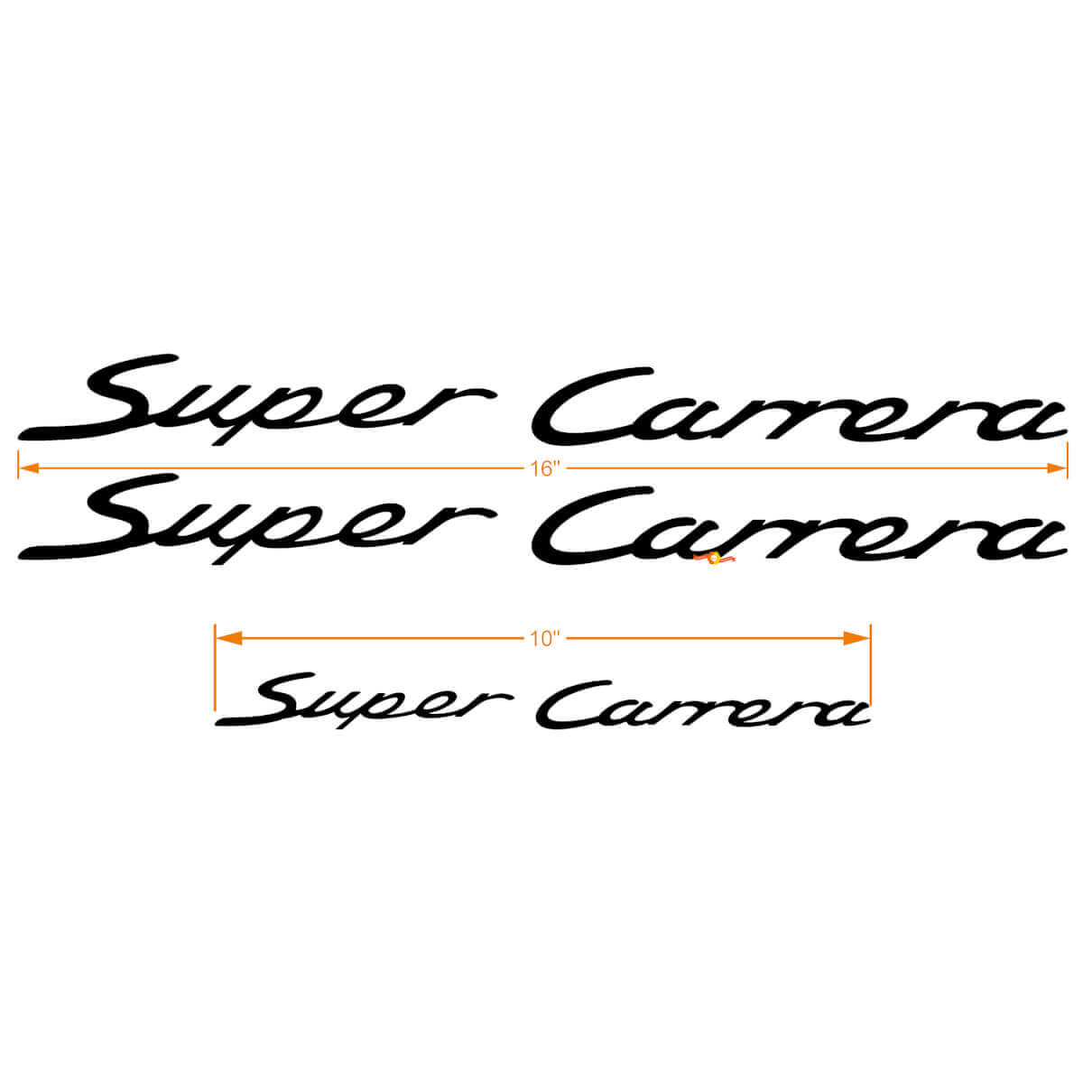 Super Carrera Heck- und Seitenvinyl-Aufkleberset für Porsche