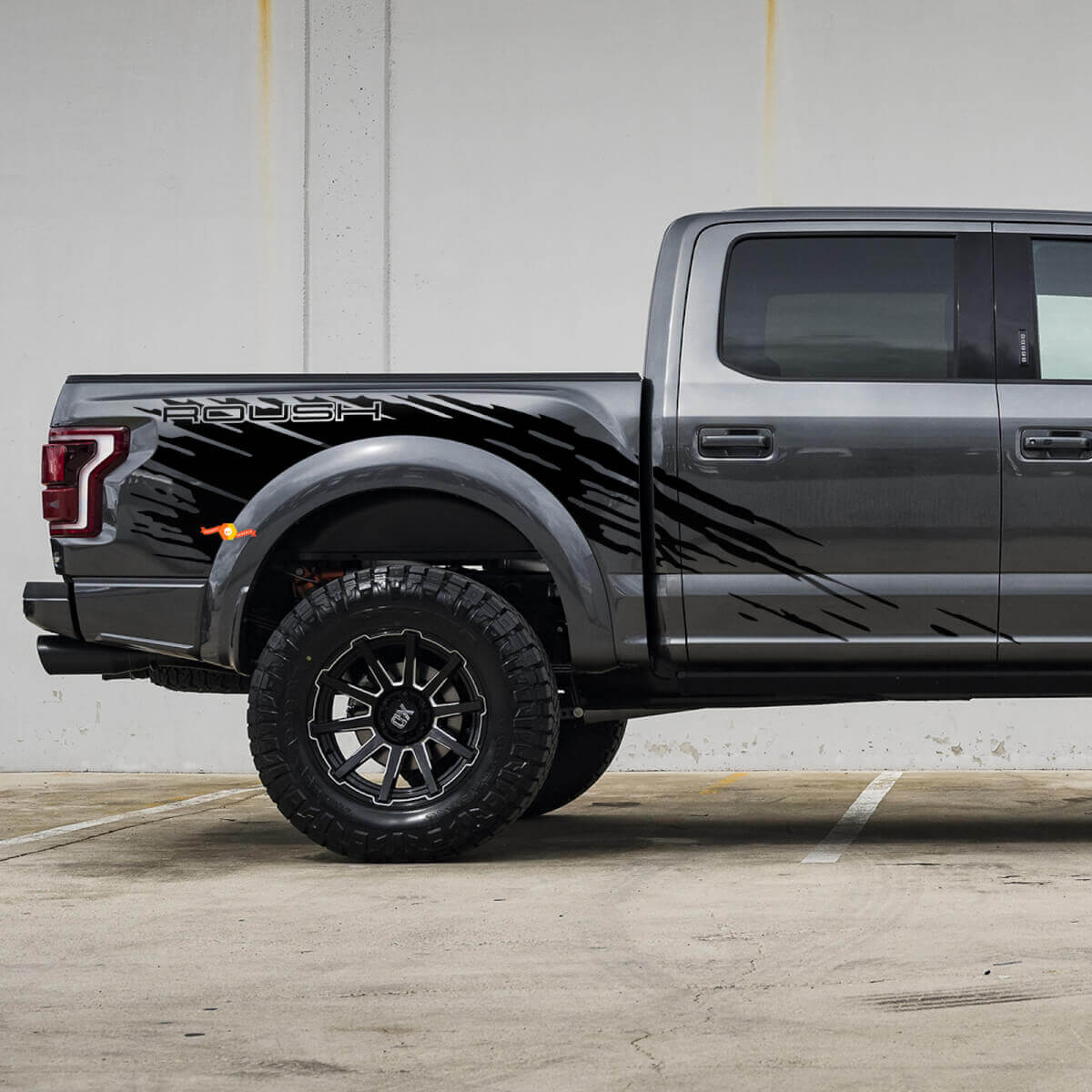 Seitenbett-Spritzschutz-Aufklebergrafik passend für Musclecar truck power truck Roush Package 2
