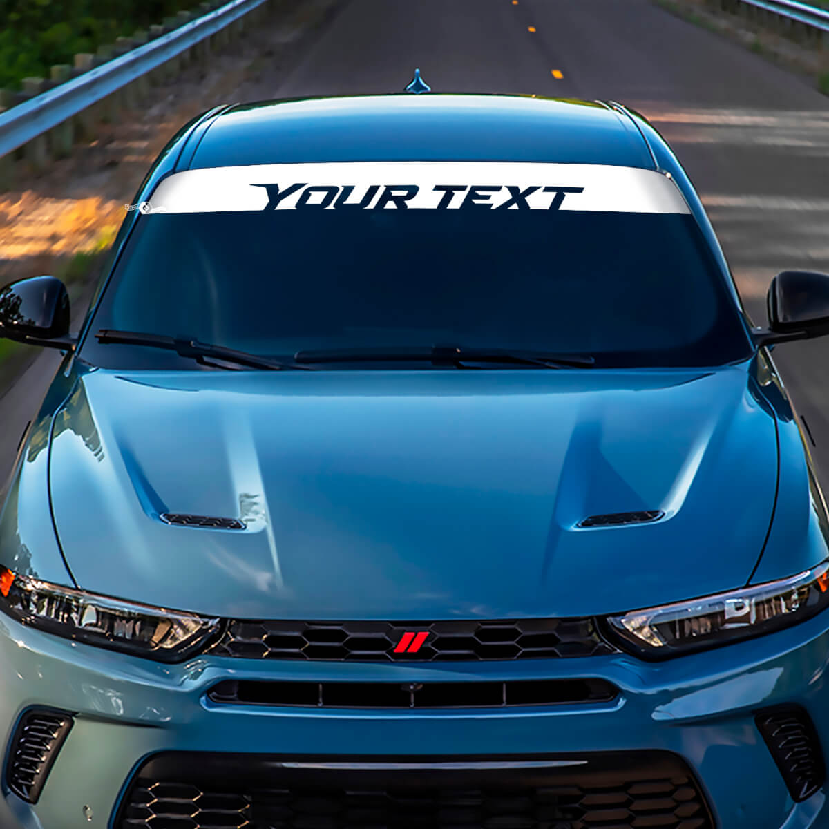 Benutzerdefinierter Schriftzug Windschutzscheiben-Streifen Vinyl-Aufkleber für Dodge Hornet