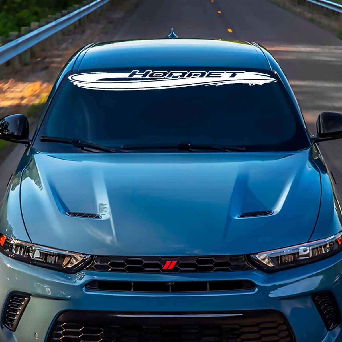 Hornet Wave Windschutzscheibenstreifen-Banner-Aufkleber - Individuelle Vinylgrafiken passend für Dodge Hornet
