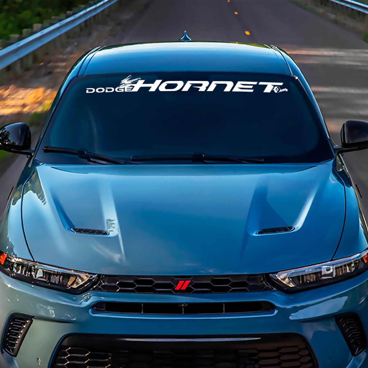 Hornissen Windschutzscheibe Stripe Banner Aufkleber - benutzerdefinierte Vinylgrafik für Ausweichen Hornet
