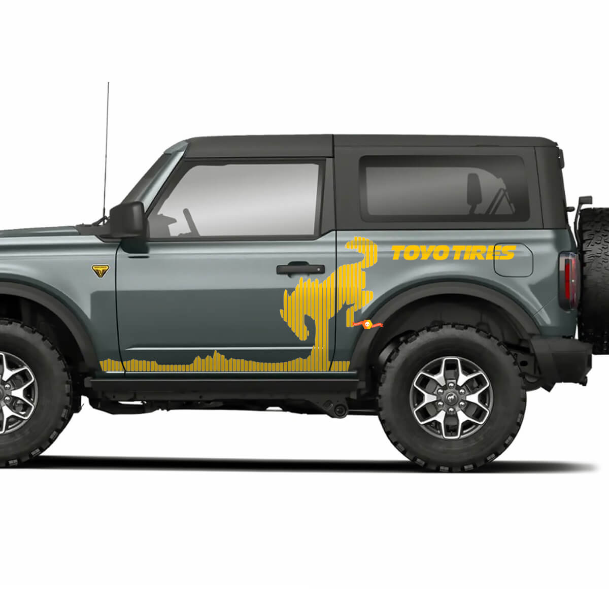 Bronco Badlands Motor und Side Decal Vinyl Stripe für Ford Bronco

