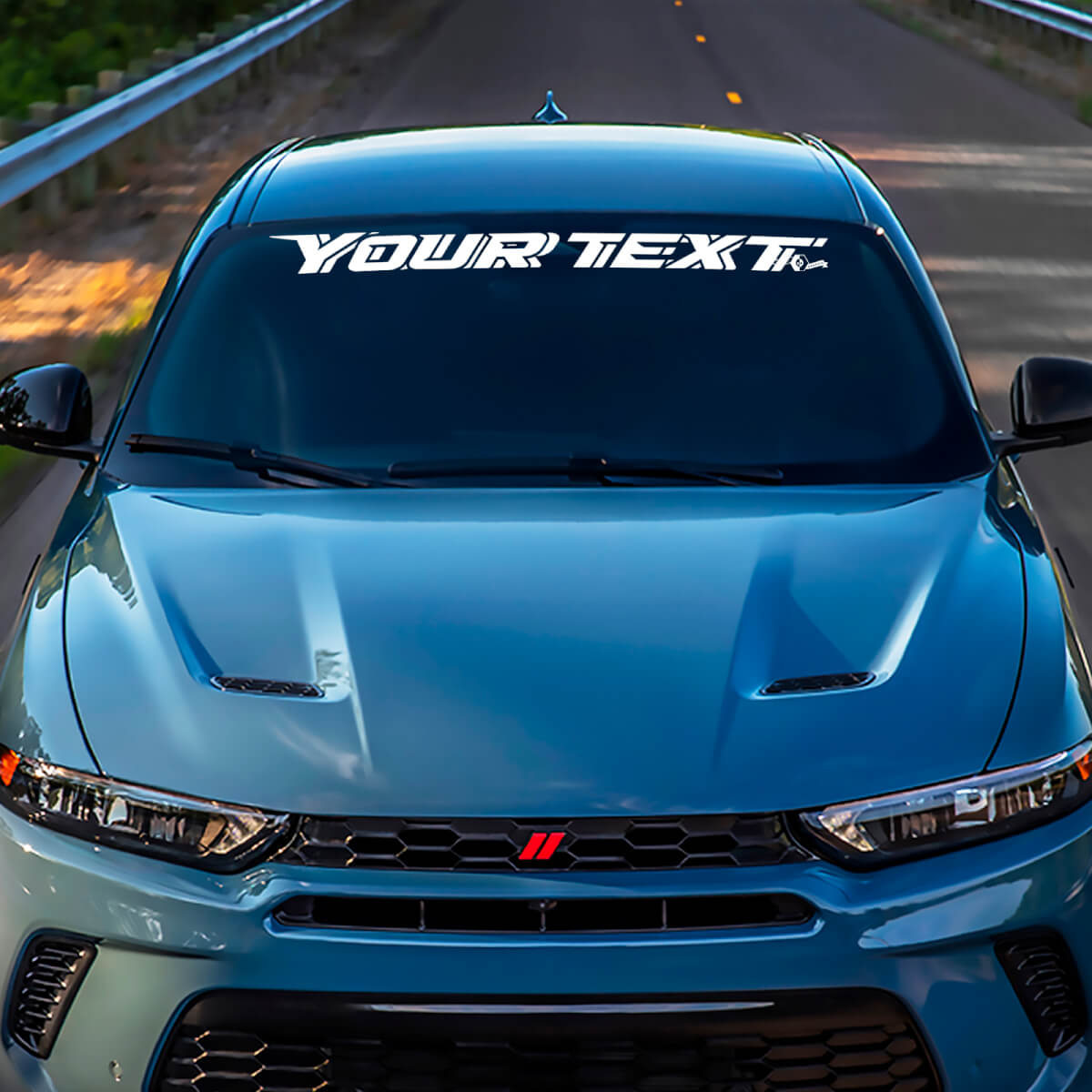Benutzerdefinierte 3D-Lettering Frontscheiben-Vinylaufkleber für Dodge Hornet