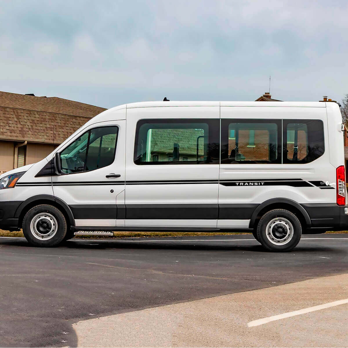 Transit Brieflinien Seitenstreifen Vinyl-Aufkleber 3 für Musclecar Transit