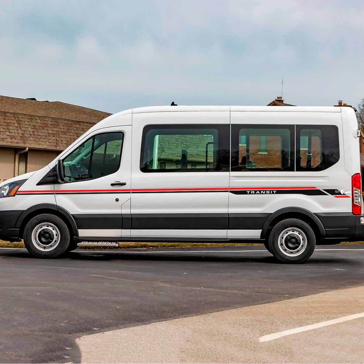 Ford Transit Vinyl Seitenstreifen Abziehbilder Zwei Farben
