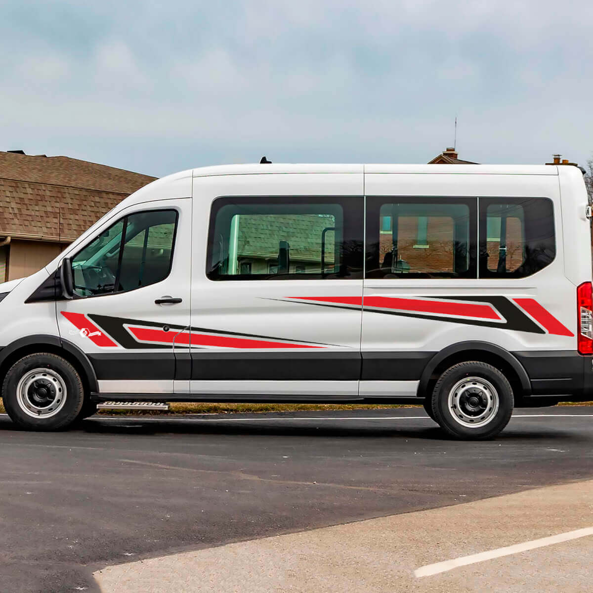 Ford Transit Racing Stammesgrafik Vinyl Seitenstreifen Aufkleber 2
