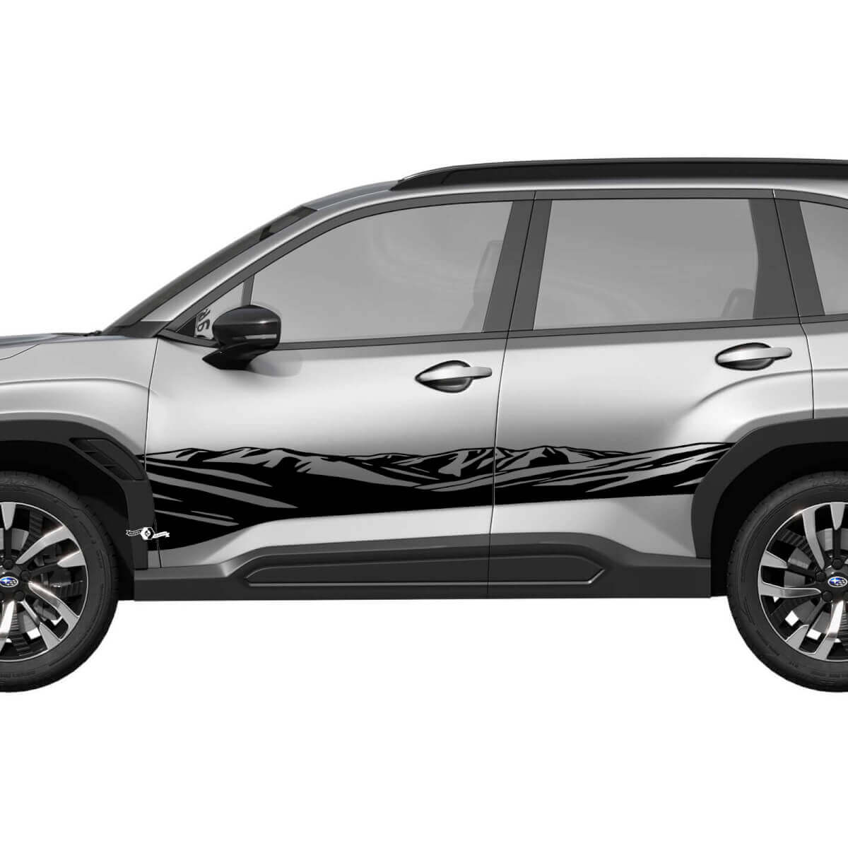 Berge Seitentüren Rocker -Rennstreifen Vinyl -Aufkleber - Grafikaufkleber Universal Fit Suba 4
