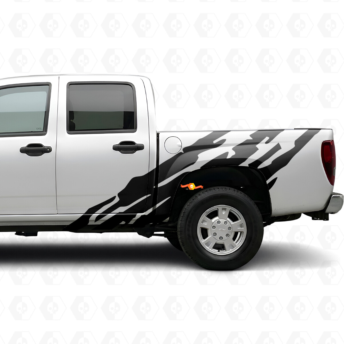 Gezackte Tür- und Bettrand-Vinylstreifen für Chevrolet Colorado 1. Generation 2004-2012