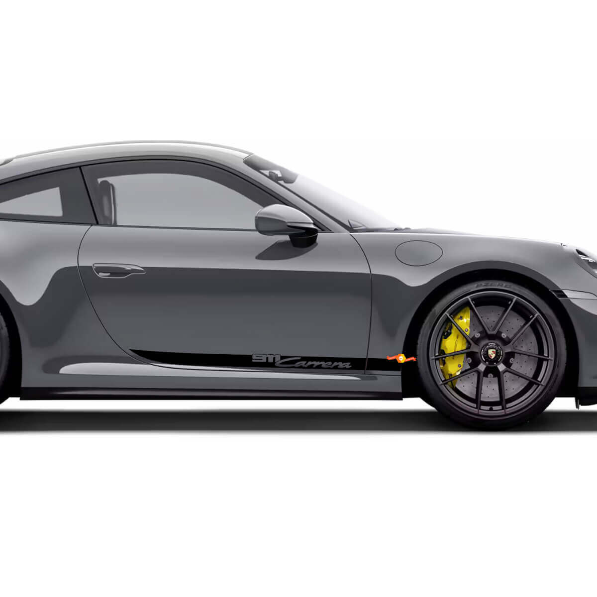 911 Carrera Schriftzug Seitenstreifen Vinyl Aufkleber Set für Porsche 911