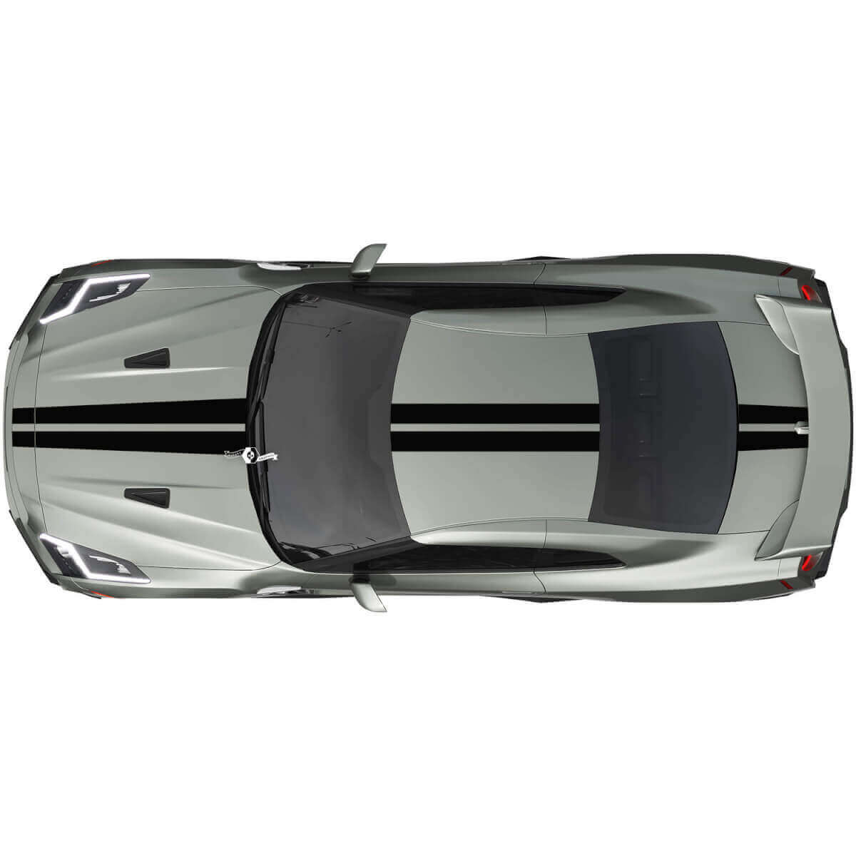 Komplettes Dual Racing Streifen Aufkleber Set 2 für Nissan GT-R