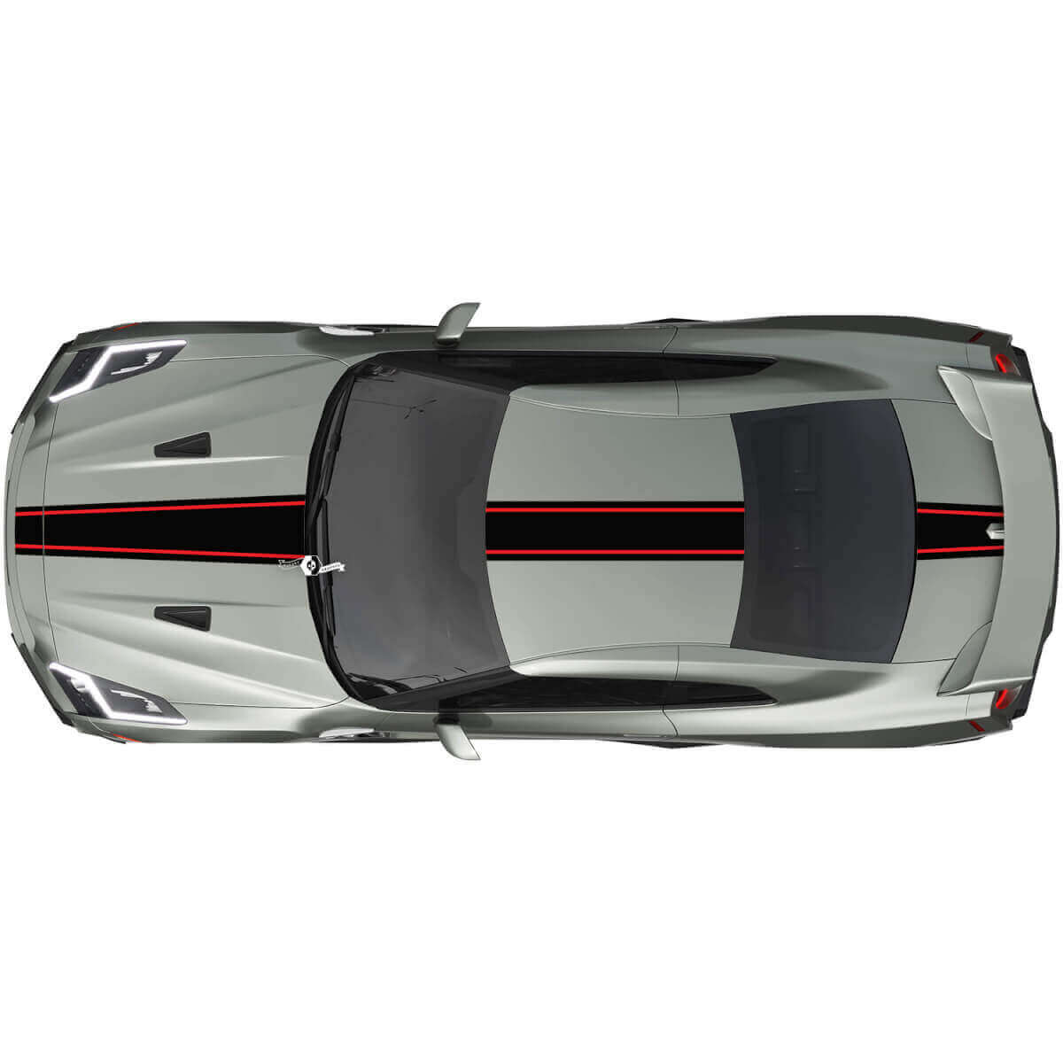 Komplettes Rennstreifen-Aufkleberset 3 für Nissan GT-R