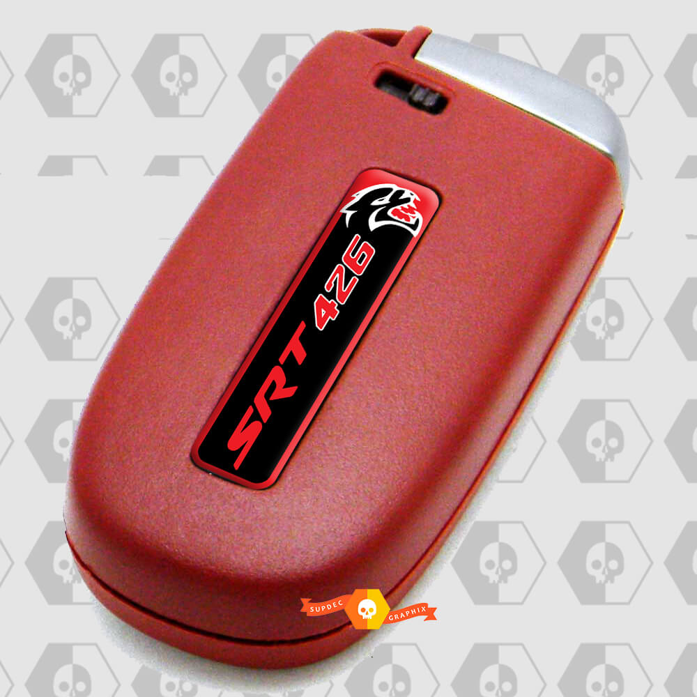 2x SRT 426 Hellcat Challenger/Ladegerät/Durango Key FOB Inlays Emblem Doomed Decal
