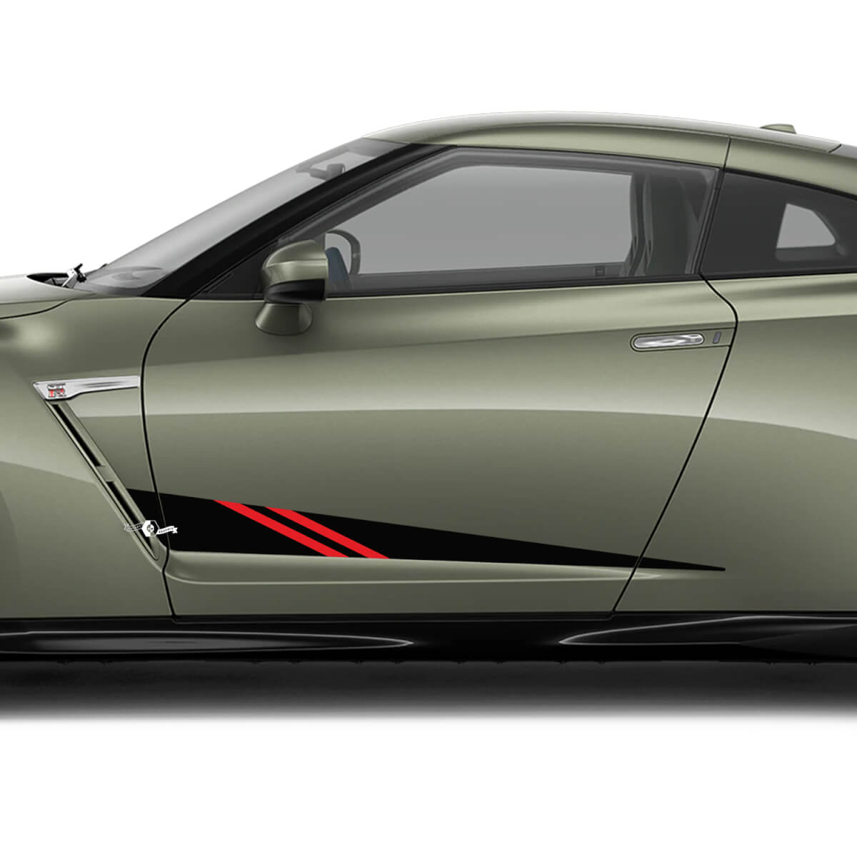 2x Seitentüren Grafik-Hash-Aufkleber Kit für Nissan GT-R
