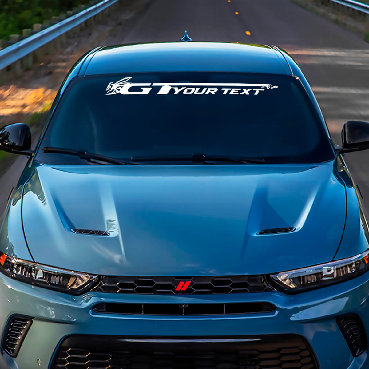 GT-Stil Benutzerdefinierter Windschutzscheiben-Banner Vinyl-Aufkleber für Dodge Hornet