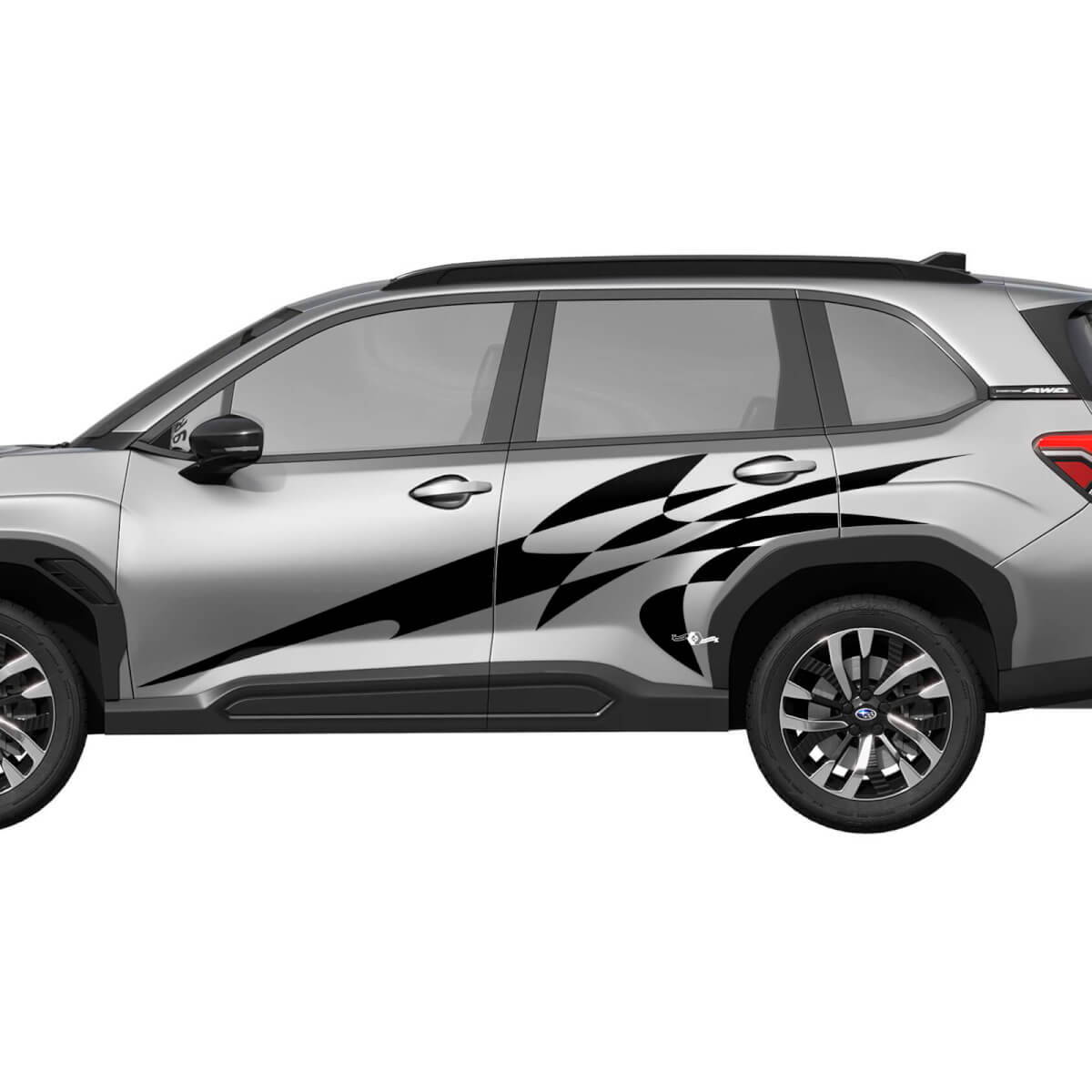 Seitentüren Rennstreifen Vinyl -Aufkleber - Grafikaufkleber Universal Fit Subaru Forester 2