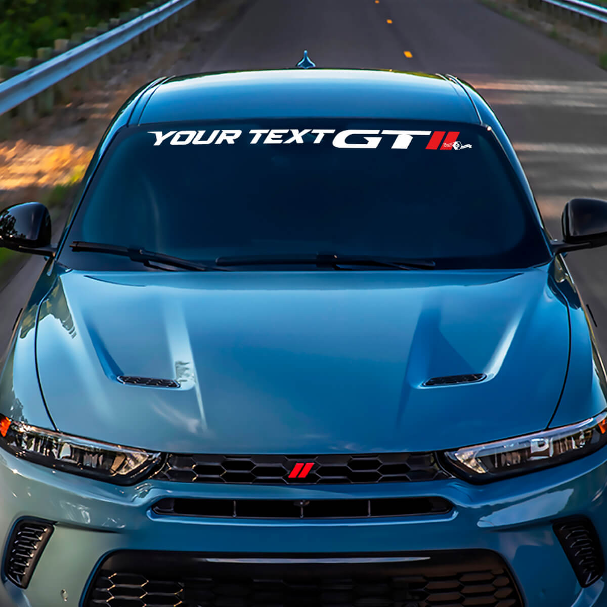 GT Style Individuelle Schriftzug Windschutzscheiben-Vinylaufkleber für Dodge Hornet