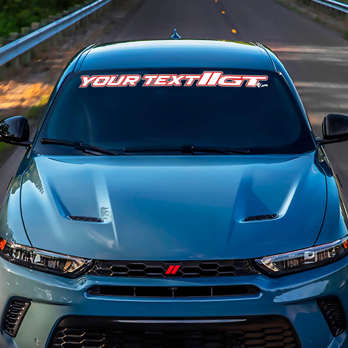 Umriss-Schriftzug GT-Style Windschutzscheiben-Vinylaufkleber für Dodge Hornet