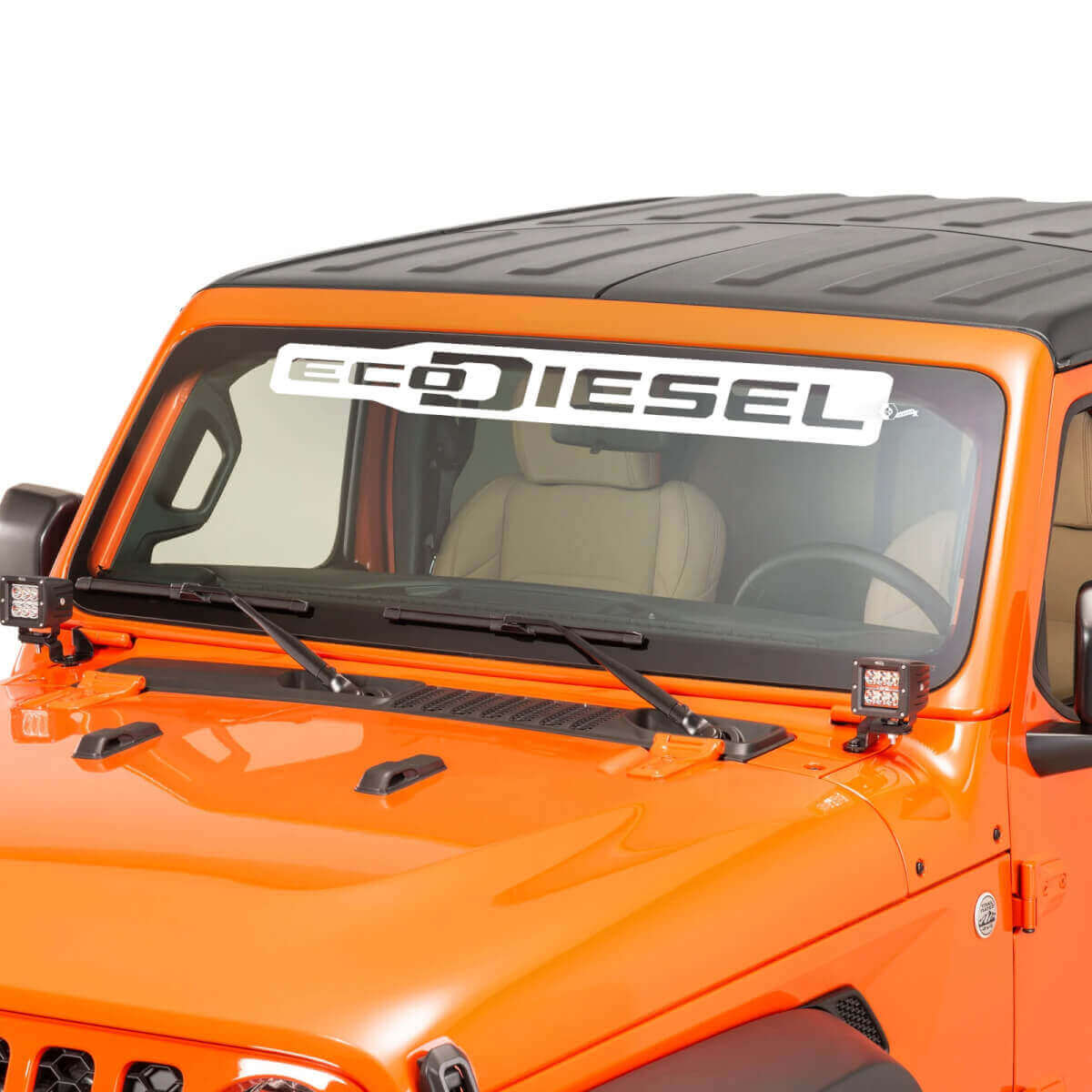 EcoDiesel Schriftzug Windschutzscheiben-Aufkleber Vinyl-Aufkleber 2 für Jeep Wrangler