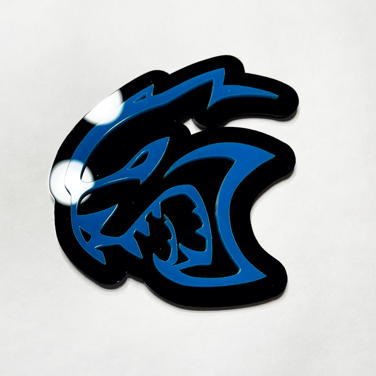 Custom 3D Badge Hellcat Dodge Fender Badges Heckklappe Emblem Frontgrill Abzeichen Blau
