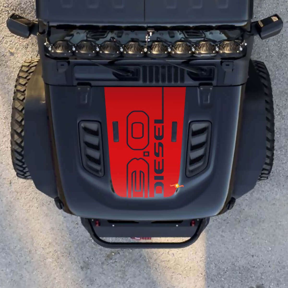 Hood 3.0 Diesel Jeep Grafik Vinyl -Aufkleber Aufkleber

