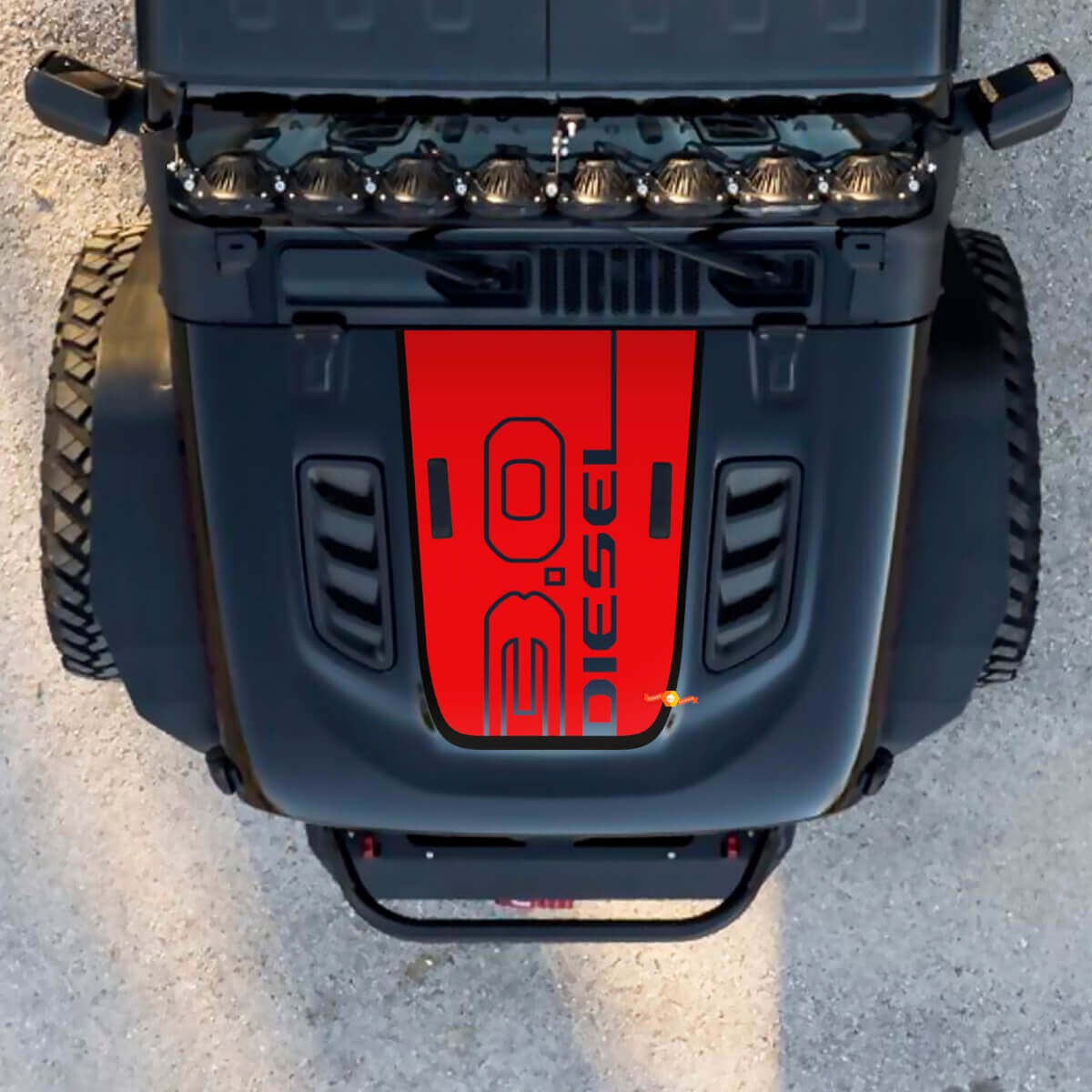 Hood 3.0 Diesel Jeep Grafik Vinyl -Aufkleber Aufkleber
