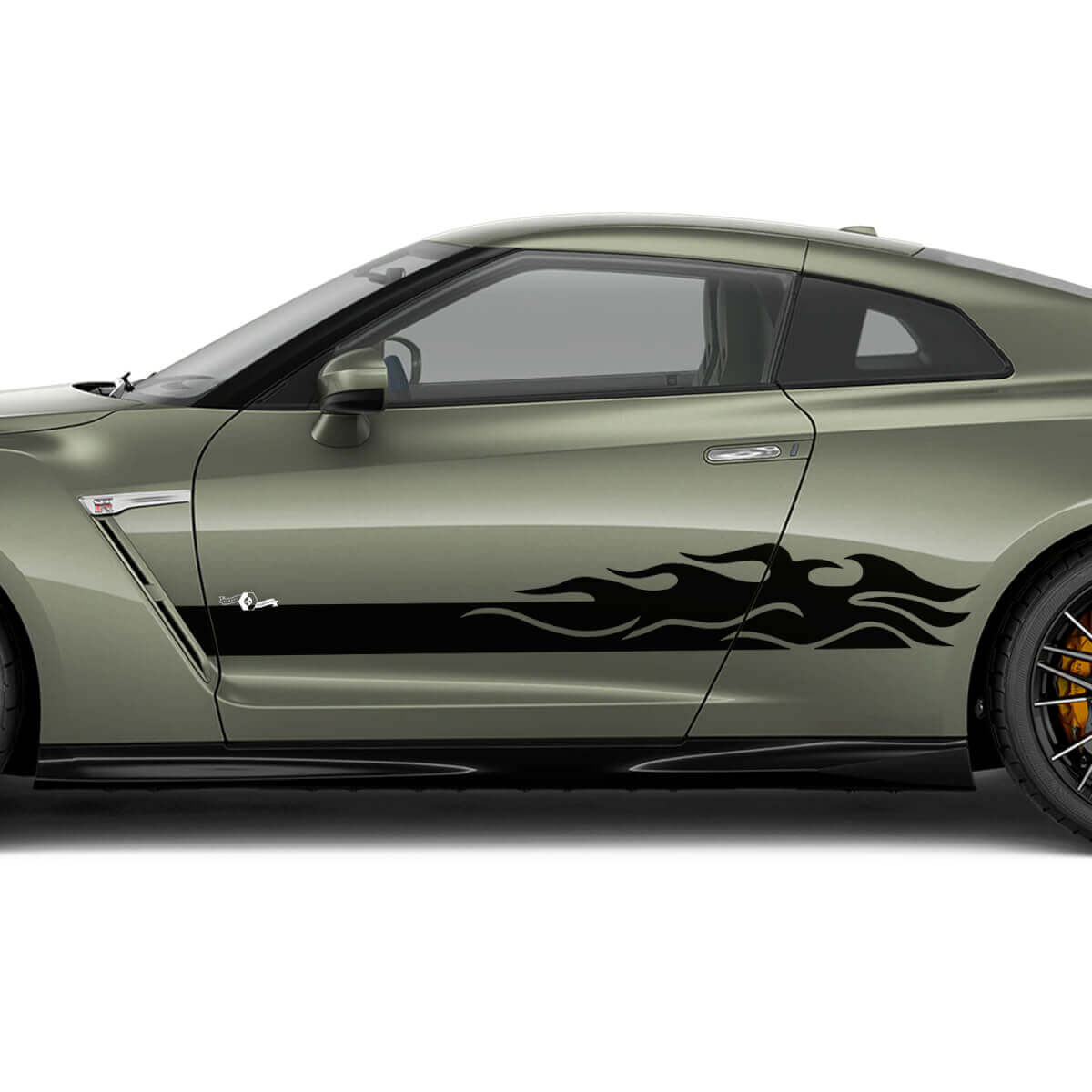 Seitentüren Flammen Streifen Aufkleber Kit für Nissan GT-R
