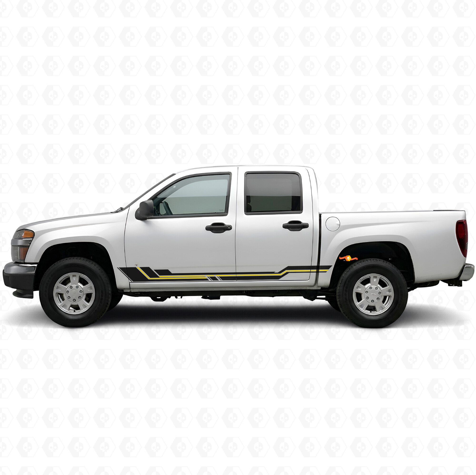 Parallele Akzent-Tür- & Schweller-Vinylstreifen für Chevrolet Colorado 1. Generation 2004-2012