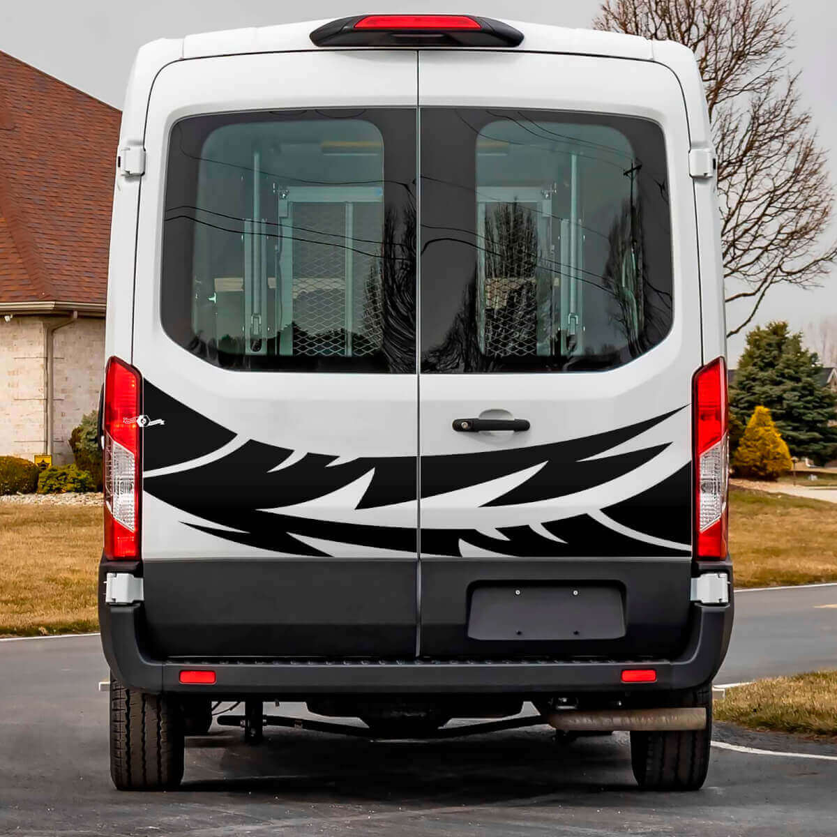 Abstrakte Grafiken Hecktüren Vinyl-Aufkleber 3 für Musclecar Transit