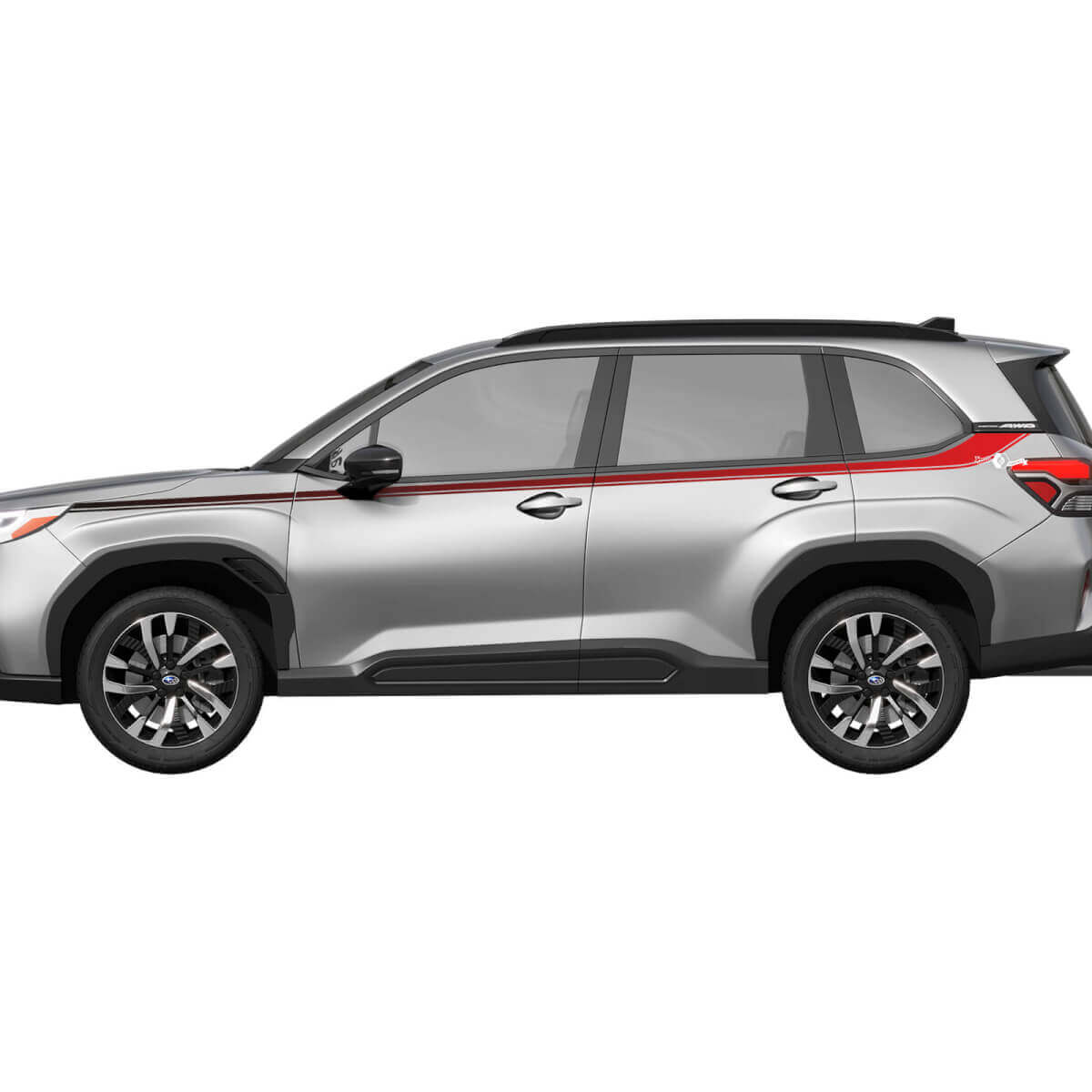 Seitentüren Rocker Panel Racing Stripes Vinyl -Aufkleber - Grafikaufkleber Universal Fit Subaru Forester
