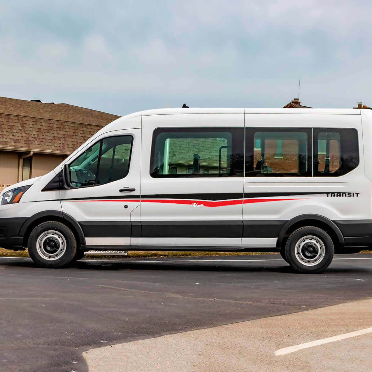 Ford Transit Stripes Seitentüren Grafik Vinyl Aufkleber 2
