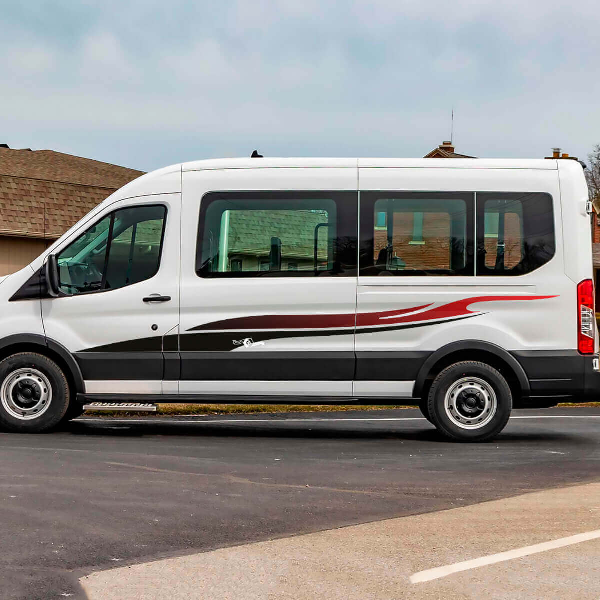 Flammenverlauf Seiten-Türstreifen Grafik Vinyl-Aufkleber für Musclecar Transit