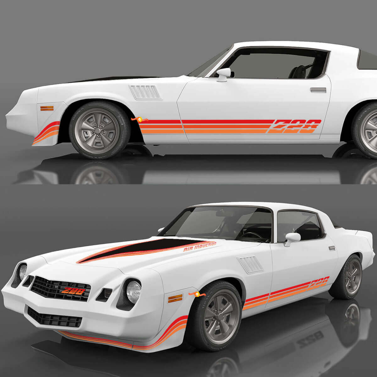 Retro Vintage Decals Sticker Stripes Kit für 1980 1981 Chevrolet Camaro Z28 2
