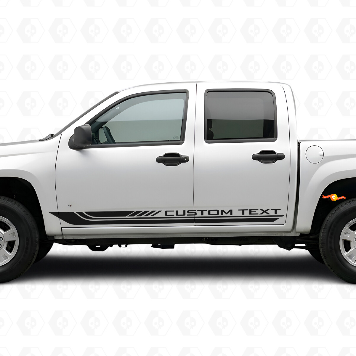 Benutzerdefinierte Textleisten Tür- und Schwellerbereich Vinylstreifen für Chevrolet Colorado 1. Generation 2004-2012
