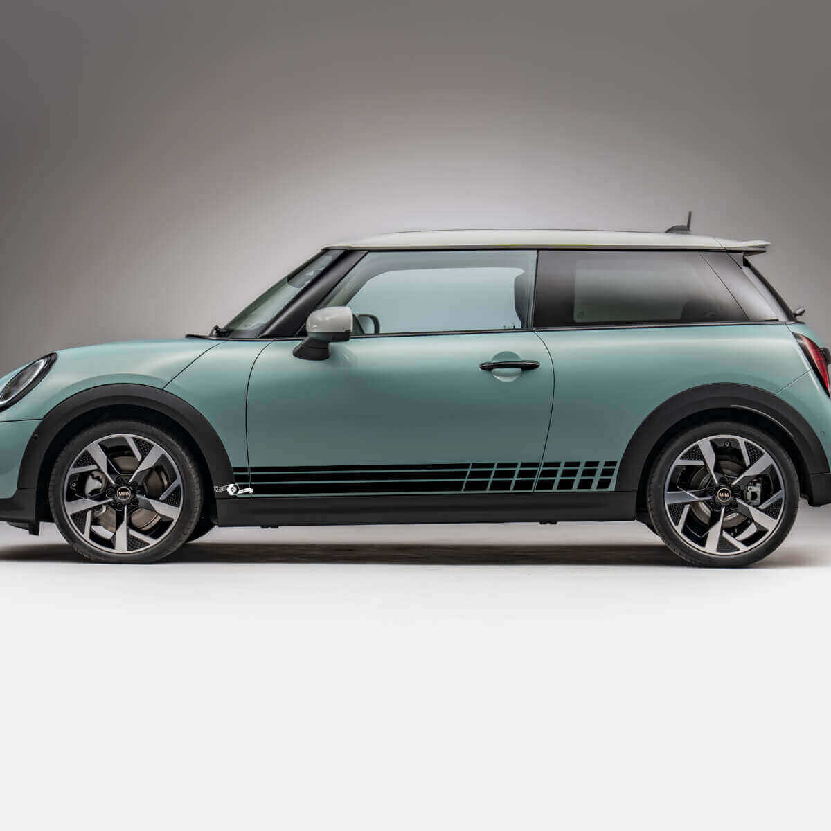 Rennsport-Schachbrett-Seitenstreifen Vinyl-Aufkleber-Set für Mini Cooper S